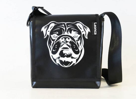 Bags made from tarpaulin with english bulldog printing 5 sizes