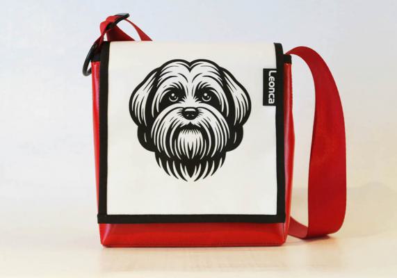 Bags made from tarpaulin with Malteser dog printing 5 sizes