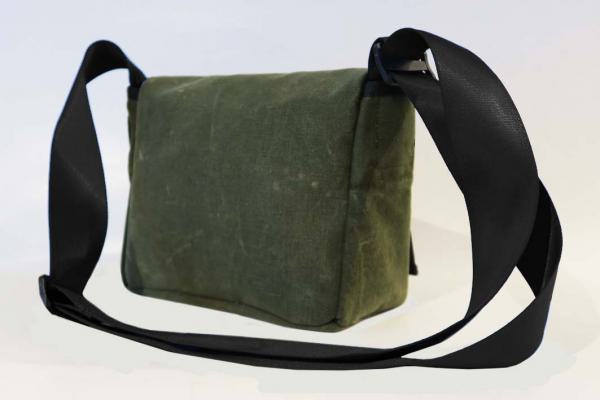 Tasche aus Armeezelt Leinen mit Anker Druck